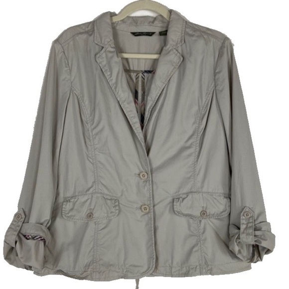Eddie Bauer Cotton Lightweight Button Closure Lightweight Utility Jacket - Picture 1 of 16